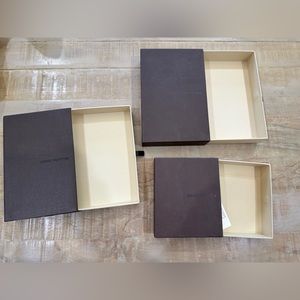 3 set Louis Vuitton leather accessories wallet purse men women hard storage box